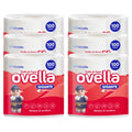 Toalla Ovella  6 paquetes de 1 rollo de 100mts - Hoja Simple