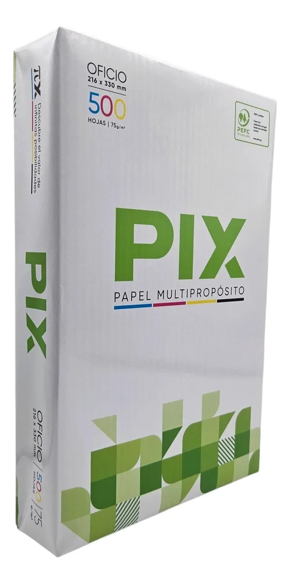 Resma de papel pix tamaño oficio
