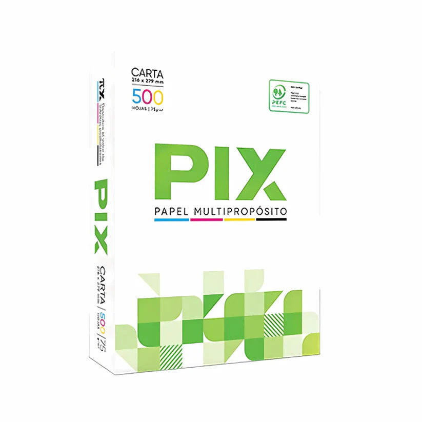 Resma de papel pix tamaño carta