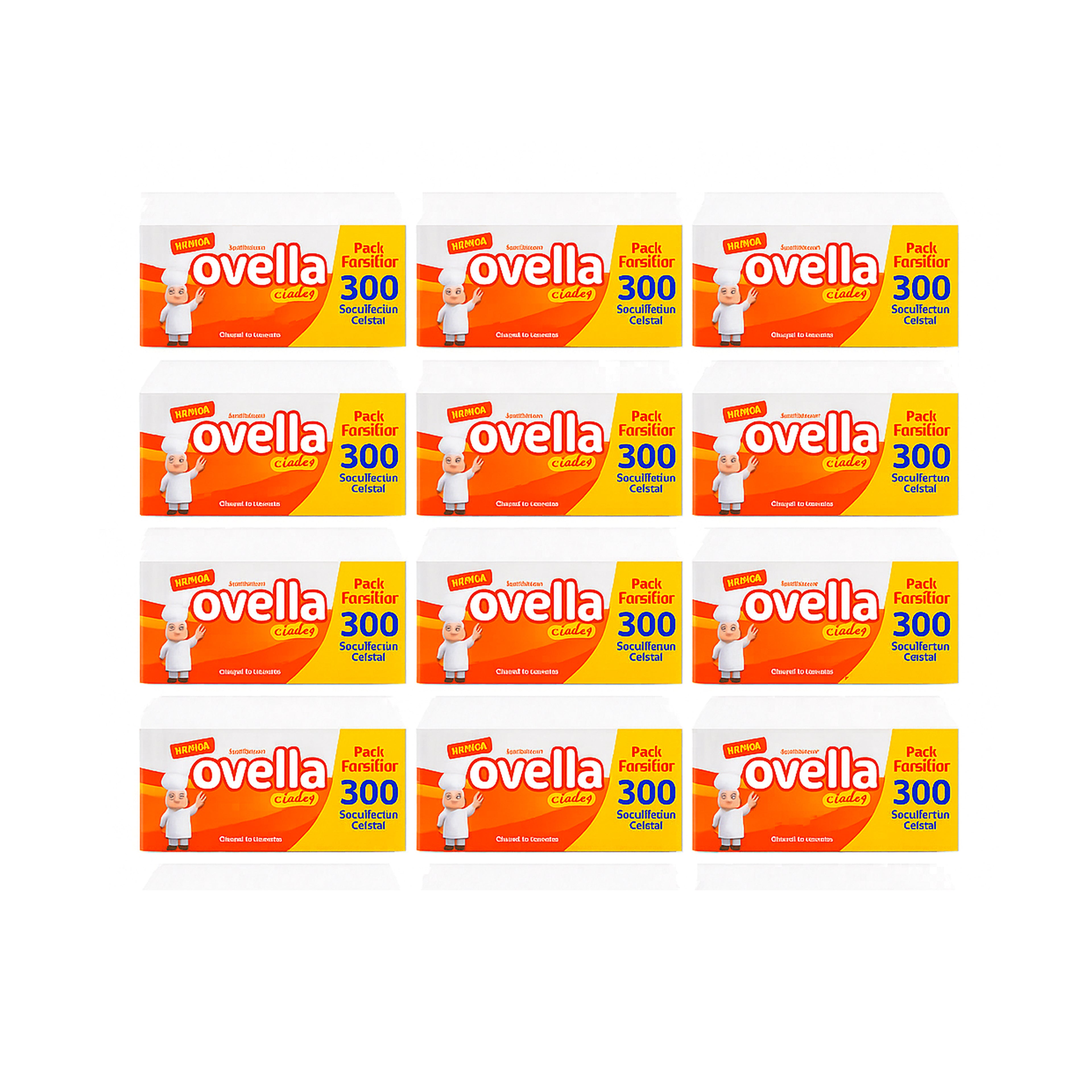 Servilleta Ovella Coctel (12 paquetes × 300 unidades)