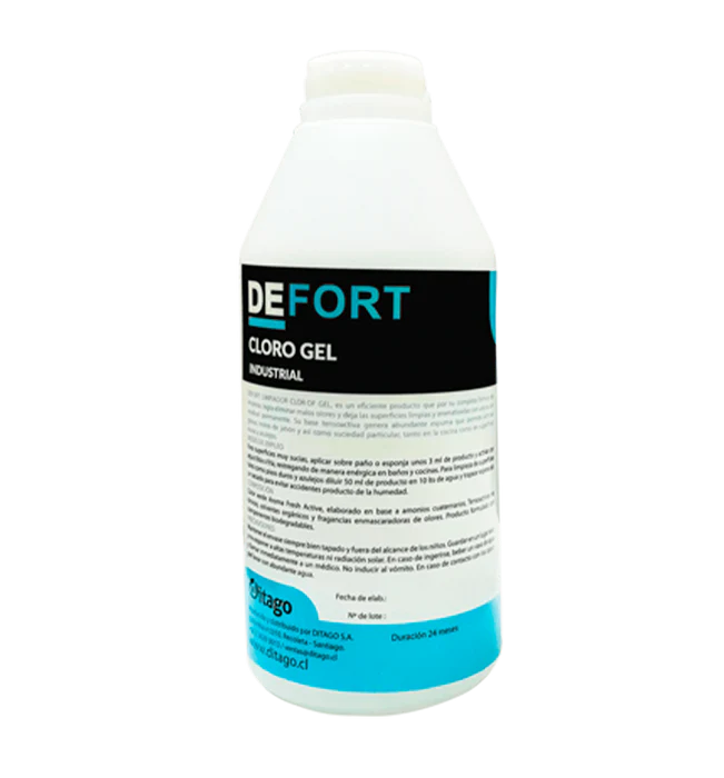 Cloro Gel DEFORT para Desinfección de Superficies - 5 Litros