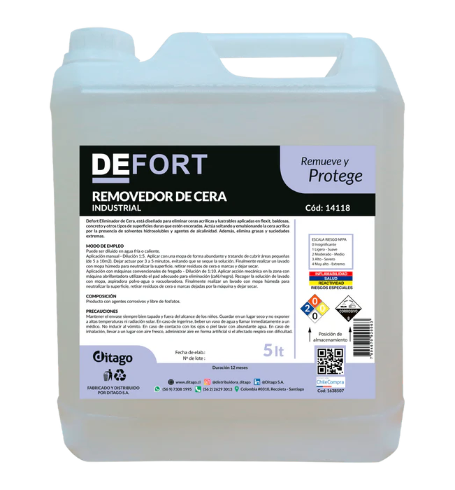 Eliminador de Cera DEFORT - Uso Industrial Profesional