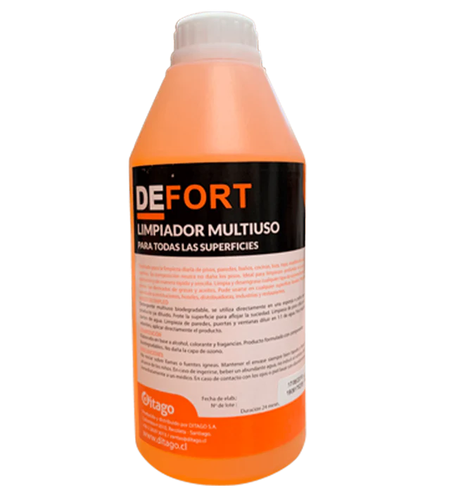 Limpiador Multiuso DEFORT - Uso Industrial Profesional