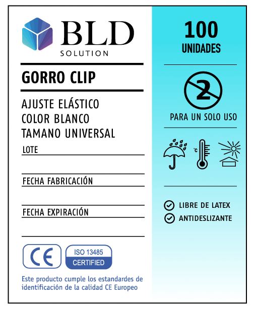 Cofia Blanca Doble Elástico BLD Solution (100 unidades)