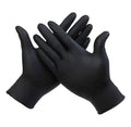Guantes de nitrilo negro sin polvo de alta resistencia